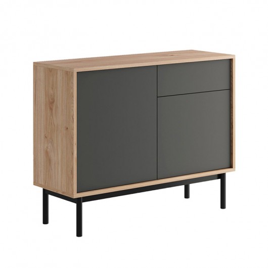 Credenza Avola Gihome ® 2 ante 1 cassetto legno grafite