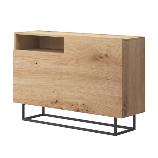 Credenza Erice Gihome ® 2 ante e vano a giorno rovere