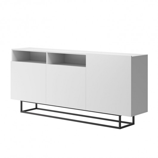 Credenza Erice Gihome ® 3 ante e vani a giorno bianca