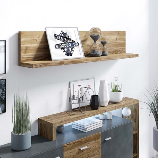 Mensola per parete attrezzata Megan Gihome ® noce