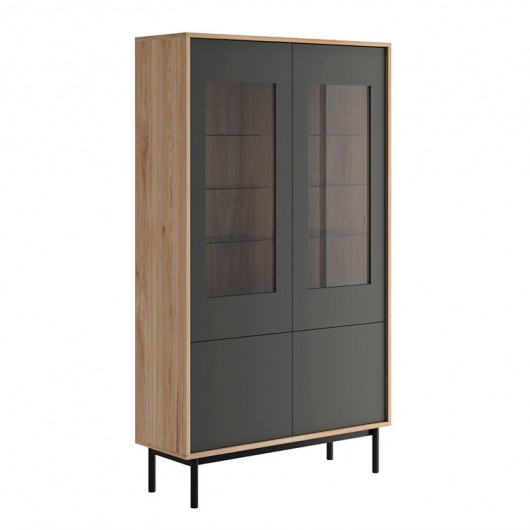 Mobile vetrina Avola Gihome ® 4 ante legno grafite