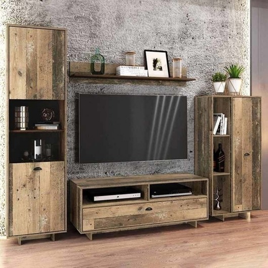 Parete West Gihome ® legno vecchio antico