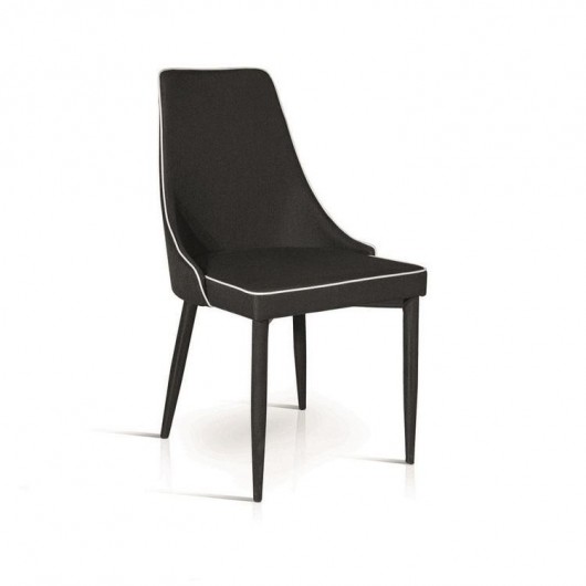 Sedia imbottita in tessuto Scarlett Gihome ® nera