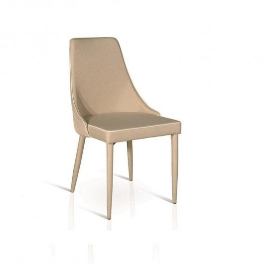 Sedia imbottita in tessuto Scarlett Gihome ® tortora