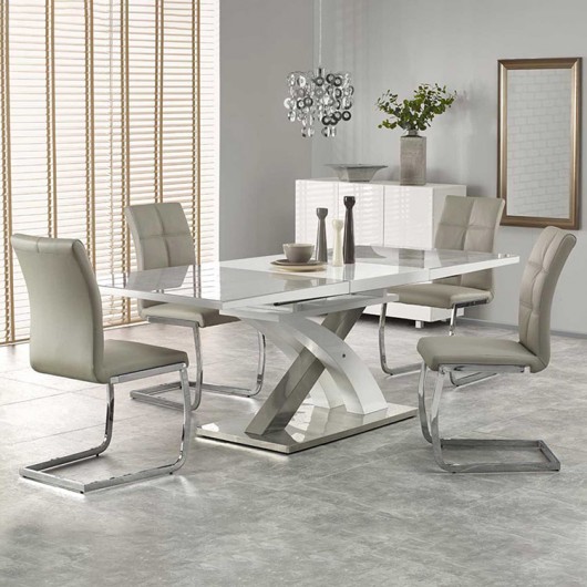 Tavolo allungabile Iride Gihome ® grigio bianco
