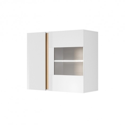 Vetrina 2 ante sospesa soggiorno Noa Gihome ® bianco