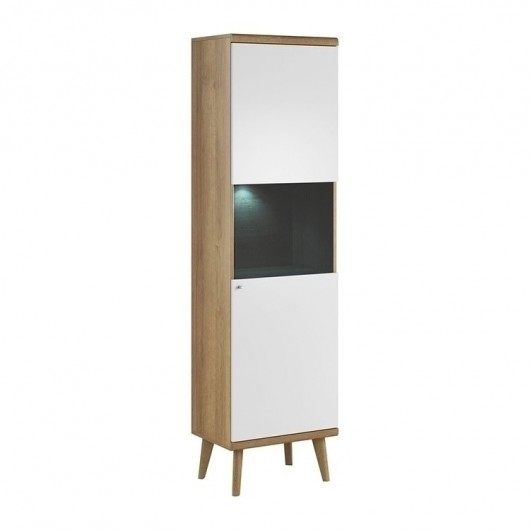 Vetrina Menfi Gihome ® 1 anta rovere bianco