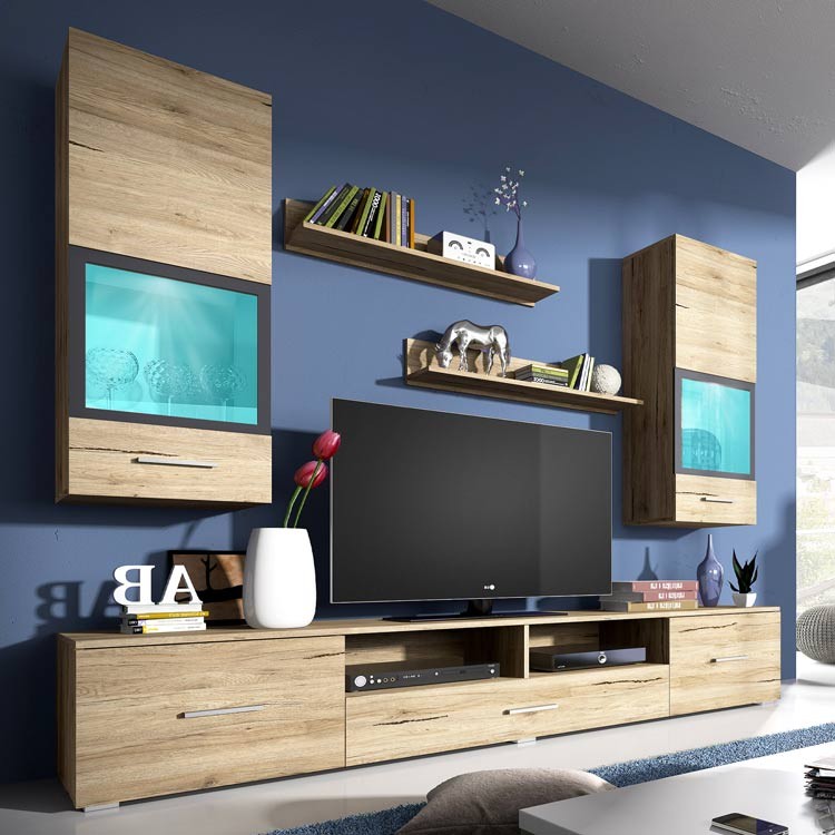 Parete attrezzata Armony Gihome ® rovere
