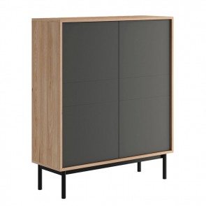 Mobile contenitore Avola Gihome &reg; 2 ante legno grafite