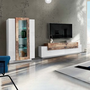 Parete attrezzata Milos 200 Gihome &reg; bianco pero