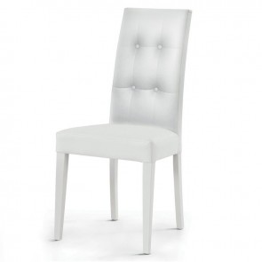 Sedia ecopelle Krizia Gihome &reg; bianca