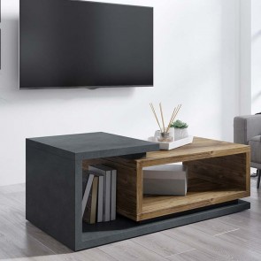 Tavolino Megan Gihome &reg; antracite noce