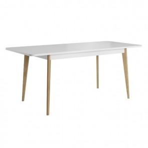 Tavolo allungabile Menfi Gihome &reg; rovere bianco