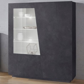 Vetrina bassa Candia Gihome &reg; 2 ante ossido