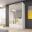 Armadio Jeki Gihome ® 150cm 2 ante scorrevoli bianco lucido