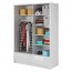 Armadio Jeki Gihome ® 150cm 2 ante scorrevoli bianco lucido