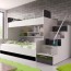 Cameretta con soppalco Enrico Gihome ® bianca e nera