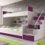 Cameretta con soppalco Enrico Gihome ® bianca e viola