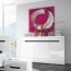 Comò Dubai Gihome ® 3 ante e 3 cassetti bianco lucido