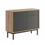 Credenza Avola Gihome ® 2 ante 1 cassetto legno grafite