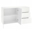 Credenza Candia 140 Gihome ® 2 ante 3 cassetti bianco lucido