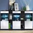 Credenza Cork Gihome ® nero e bianco lucido