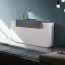 Credenza Milos Gihome ® 3 ante e 1 a ribalta bianco cemento