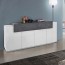 Credenza Milos Gihome ® 4 ante e 1 a ribalta bianco cemento