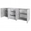 Credenza Samos Gihome ® 4 ante 3 cassetti cemento