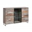 Credenza soggiorno Tangeri Gihome ® industriale shabby con led a tre ante