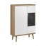 Mobile vetrina Menfi Gihome ® 2 ante rovere bianco