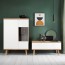 Mobile vetrina Menfi Gihome ® 2 ante rovere bianco