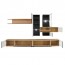 Parete attrezzata Caleta Gihome ® rovere nero lucido