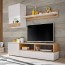 Parete attrezzata Lipo1 Gihome ® bianco opaco rovere