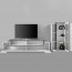 Parete attrezzata Milos 200 Gihome ® bianco cemento