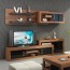 Parete attrezzata Susan Gihome ® noce nero lucido