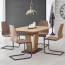 Tavolo allungabile 160 220 Peonia Gihome ® rovere naturale nero moderno design